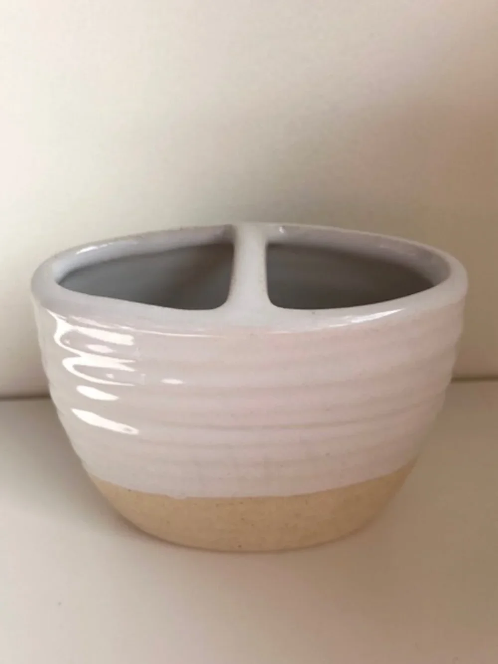 Rare Threshold Artisan Ceramic Stoneware Toothbrush Holder